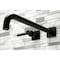 Kingston Brass KS6040DKL Wall Mount Tub Faucet, Matte Black KS6040DKL - alternate 2